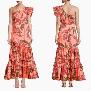 Anthropologie Hutch Pria Floral One-Shoulder Dress, Size 6